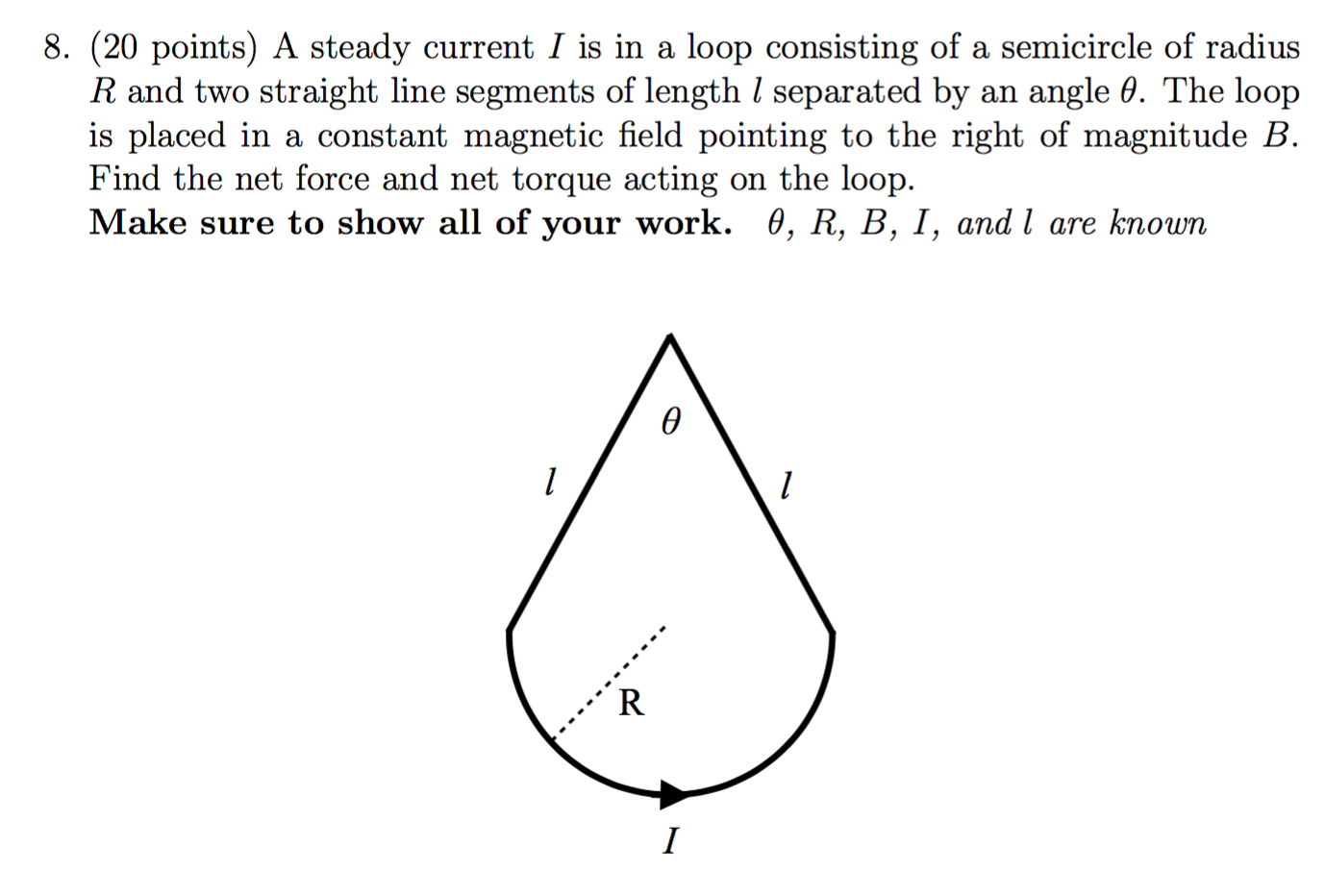 Solved A steady current I is in a loop consisting of a | Chegg.com