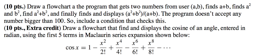 Solved Draw a flowchart a the program that gets two numbers | Chegg.com