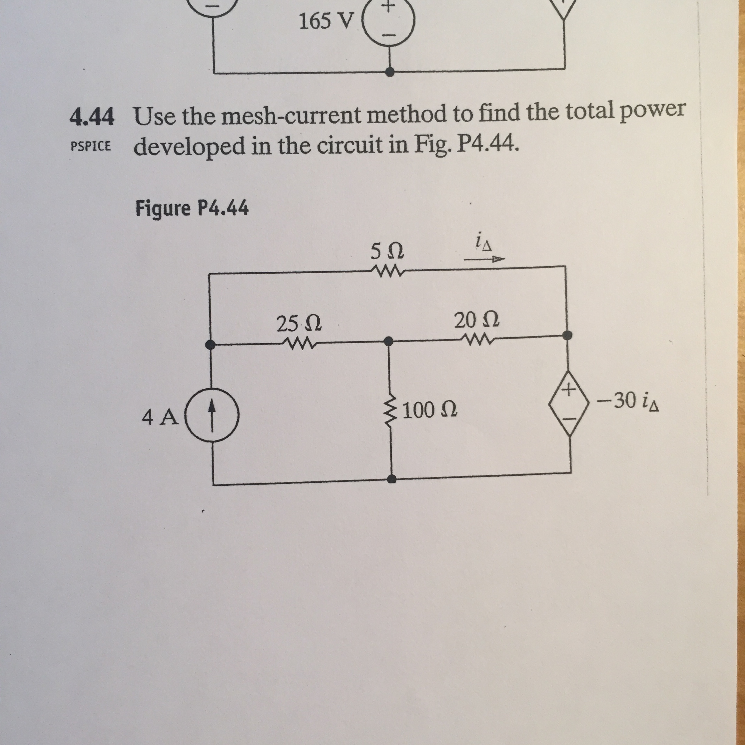 Solved Use The Mesh-current Method To Find The Total Power | Chegg.com