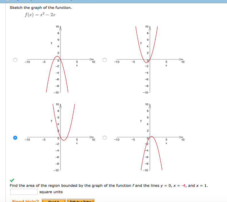 Solved Sketch the graph of the function f(x) = x2-2x 10 10 2 | Chegg.com