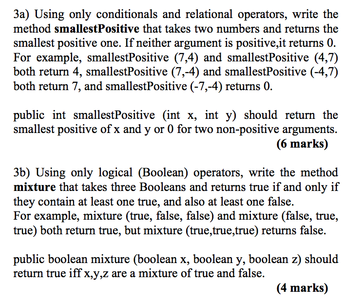 Solved 3a) Using only conditionals and relational operators, | Chegg.com