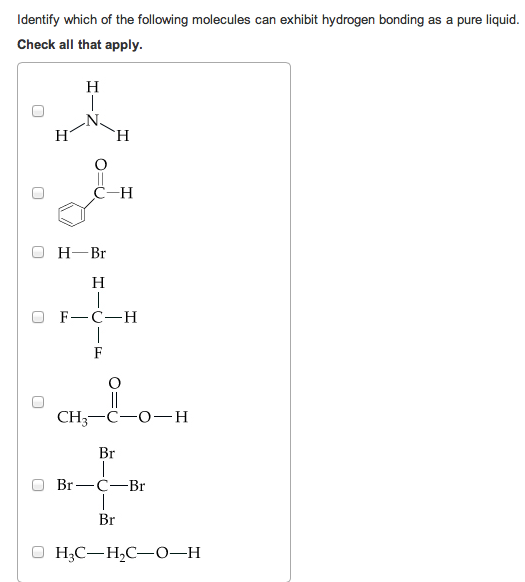 Solved Identify Which Of The Following Molecules Can Exhibit 6819