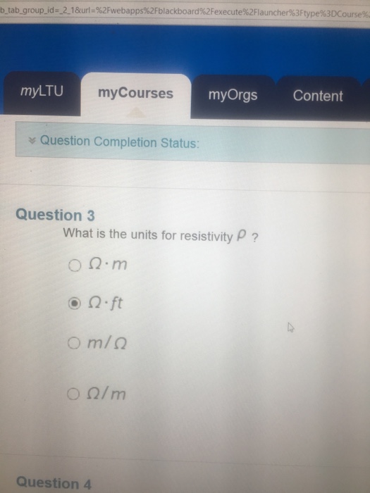 Solved What is the units for resistivity rho? Ohm middot m | Chegg.com