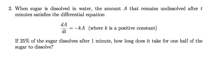 Solved 2. When sugar is dissolved in water, the amount A | Chegg.com