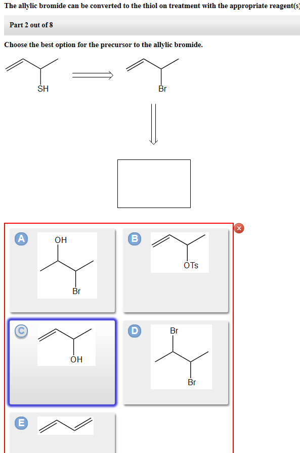 Solved The Allylic Bromide Can Be Converted To The Thiol On