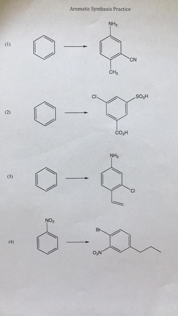 Solved Complete The Following Synthesis Practice Problems By | Chegg.com