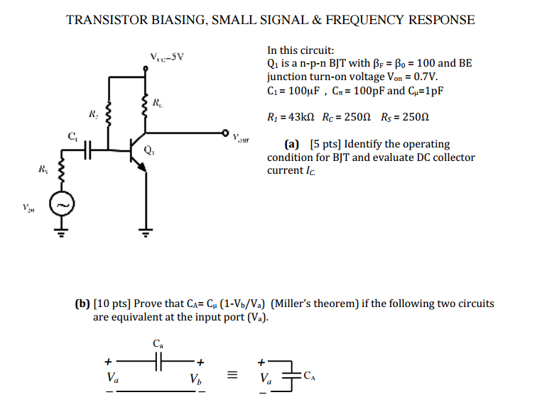 In this circuit Q_1 is a npn BJT with beta_F =
