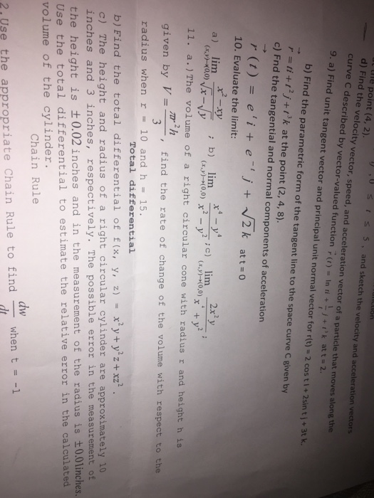 Solved point U (4, 2) t s 5 and sketch the velocity and | Chegg.com