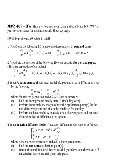 Solved Math 469-HW: Please write down your name and title | Chegg.com