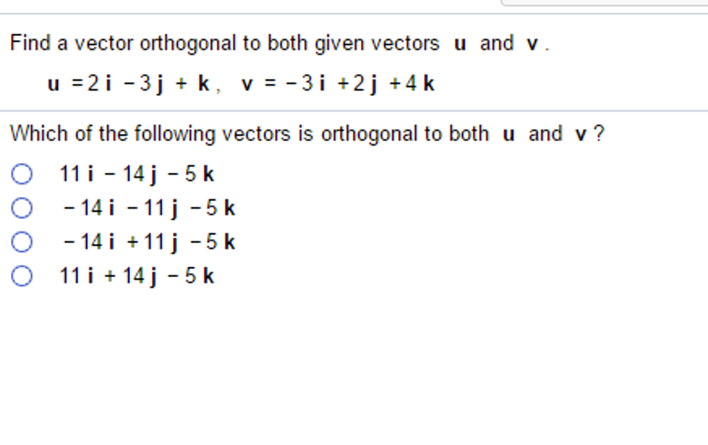 find orthogonal vector 2d