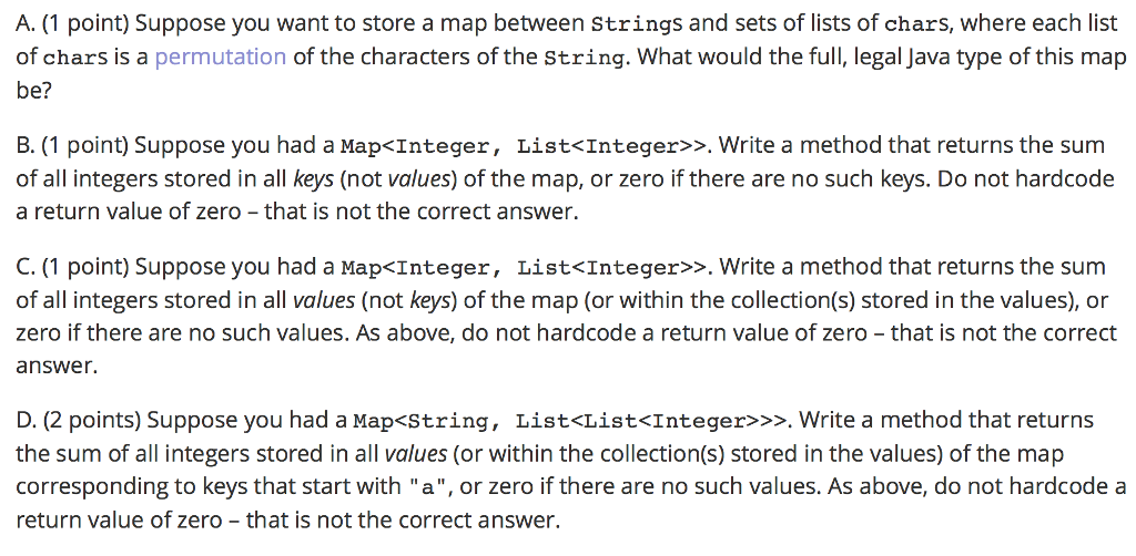 Solved Suppose you want to store a map between Strings and | Chegg.com