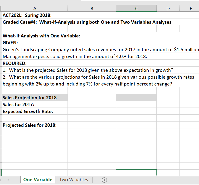 Solved Case4# What-If Analysis with Two Variables: | Chegg.com