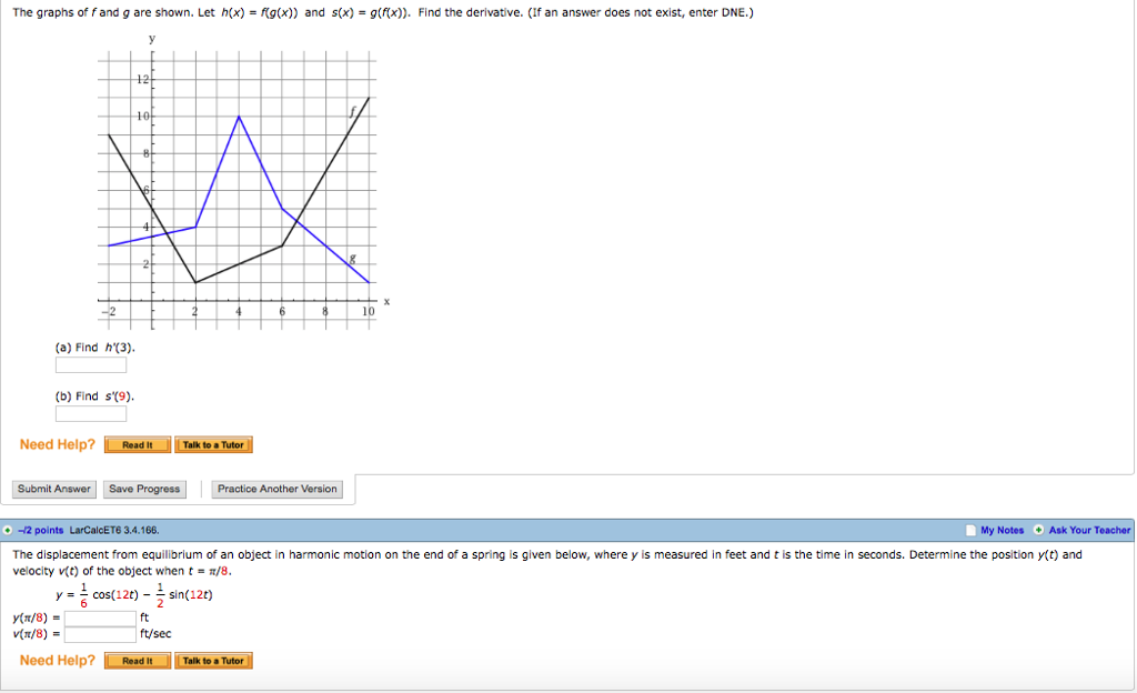 Solved The Graphs Of Fand G Are Shown Let Hx Gx And Chegg Com