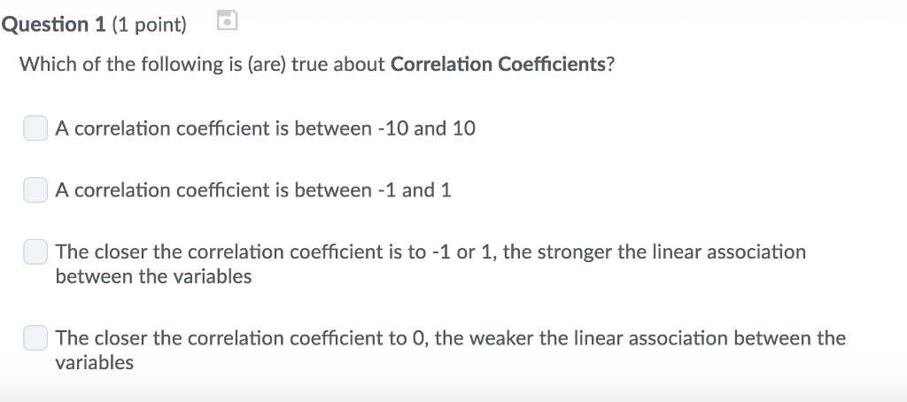 Solved Question 1 (1 point) Which of the following is (are) | Chegg.com