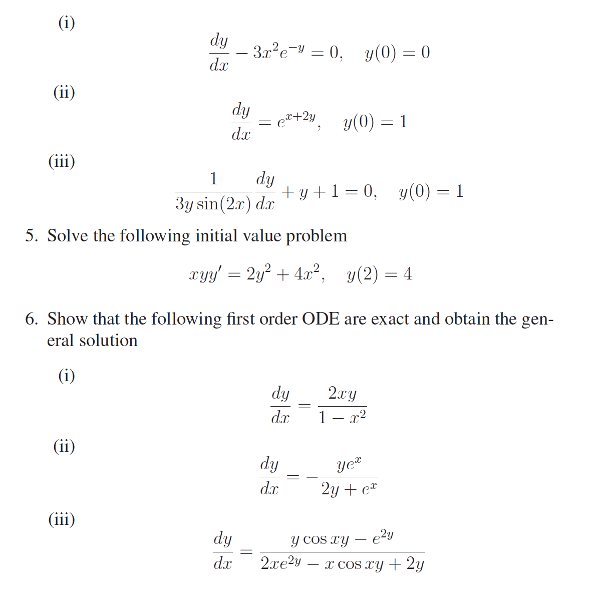 Solved State The Order Of The Following Differential | Chegg.com