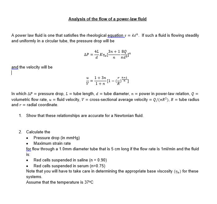 analysis-of-the-flow-of-a-power-law-fluid-a-power-law-chegg