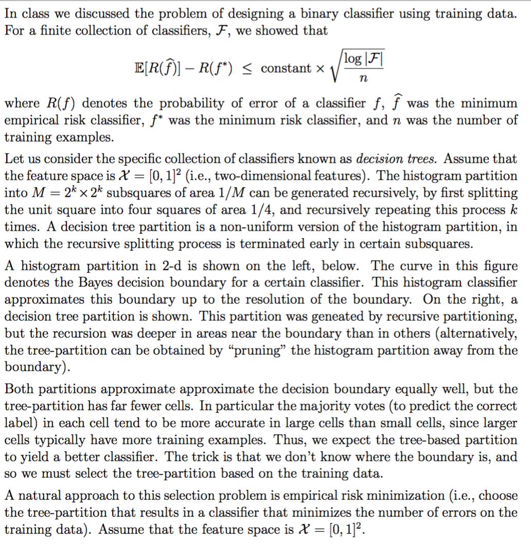 machine learning homework problem