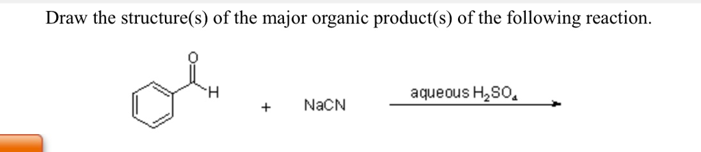 Solved Draw the organic product(s) of the following | Chegg.com