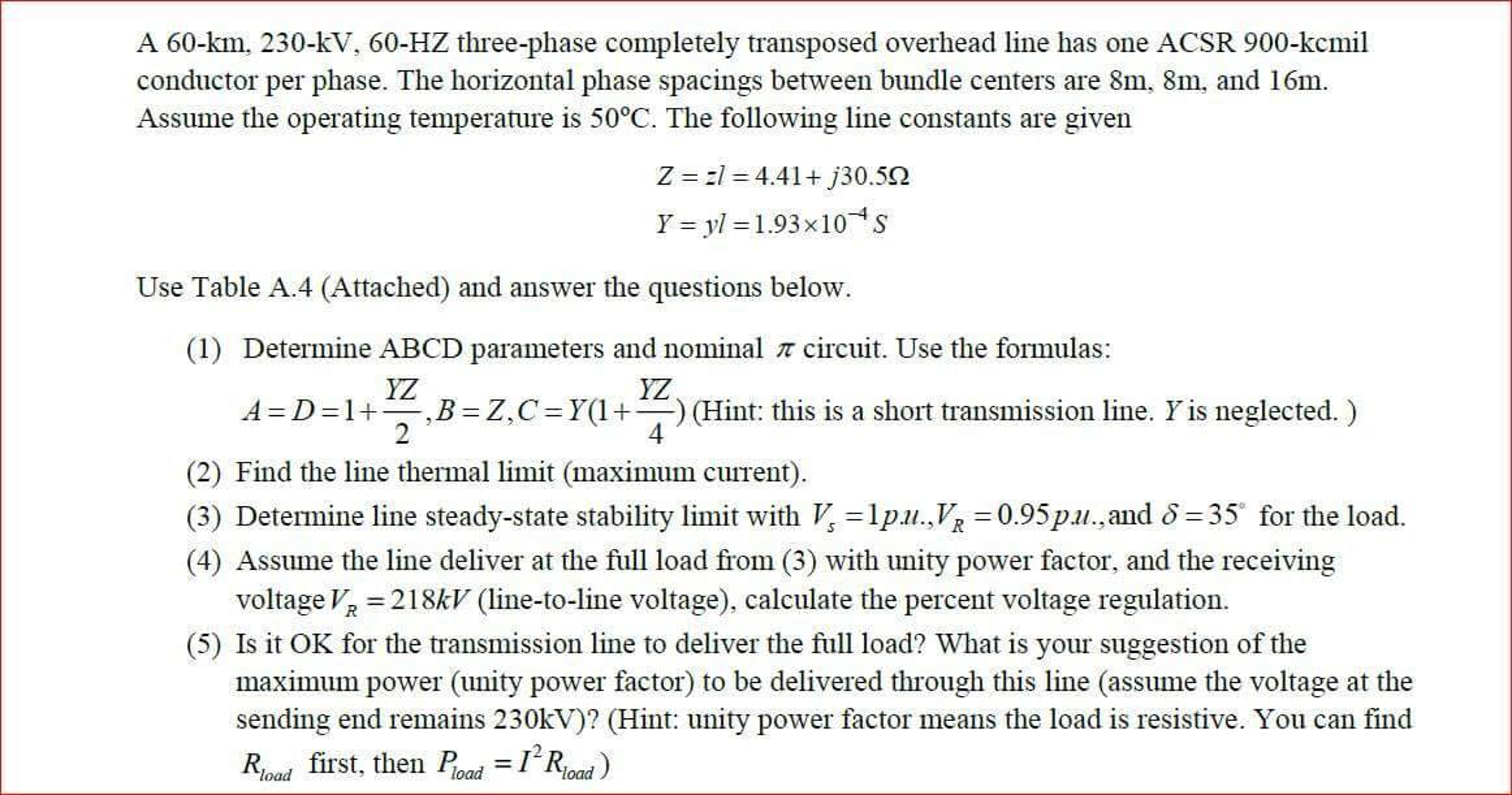 A 60 Km 230 Kv 60 Hz Three Phase Completely