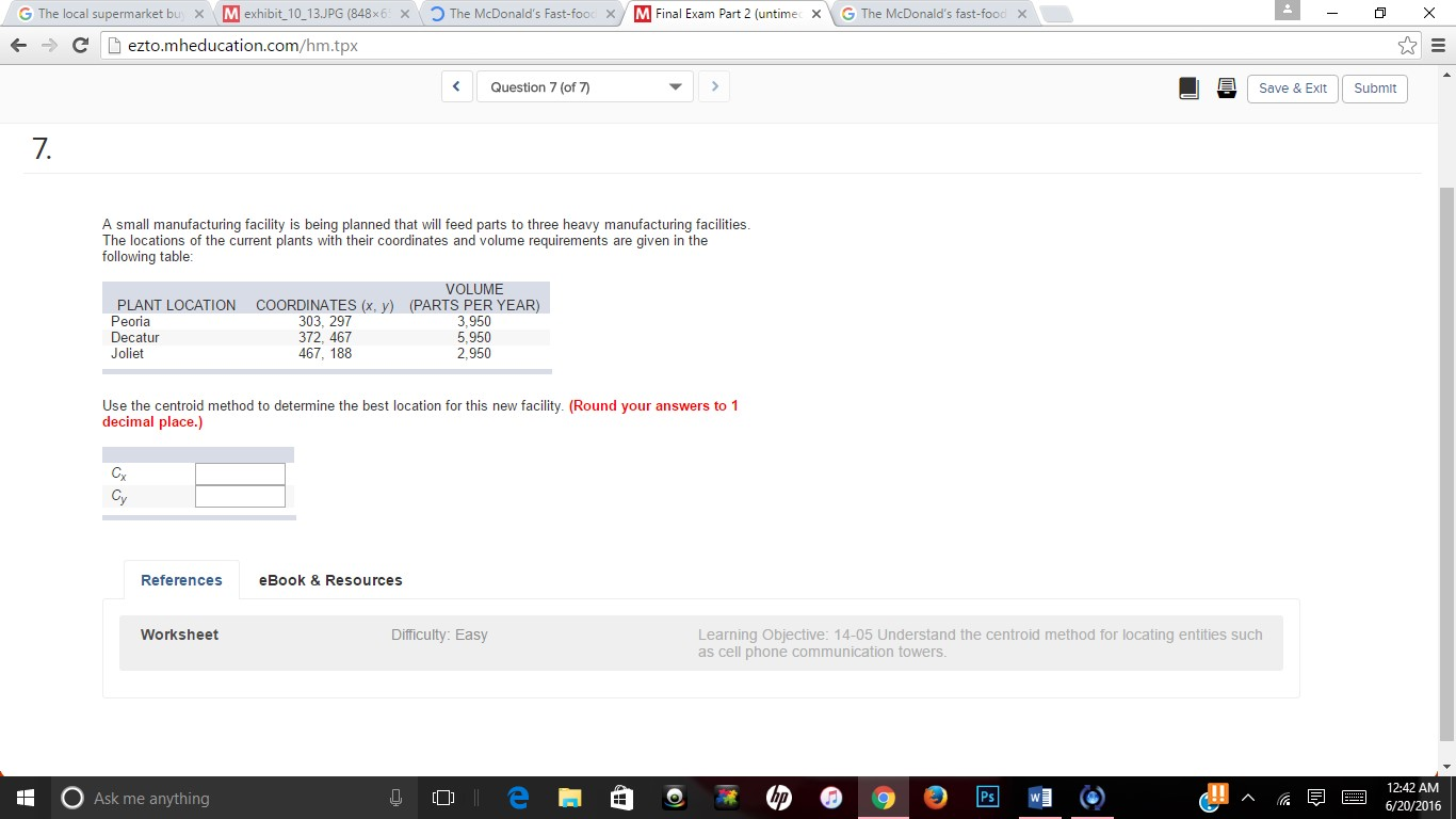 Solved A small manufacturing facility is being planned that