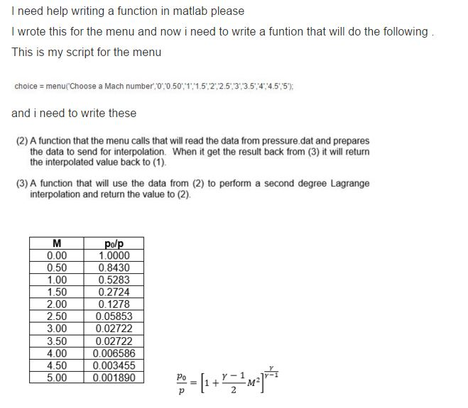 I Need Help Writing A Function In Matlab Please I 1628