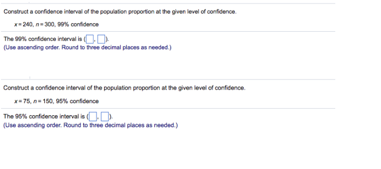 Solved Construct a confidence interval of the population | Chegg.com