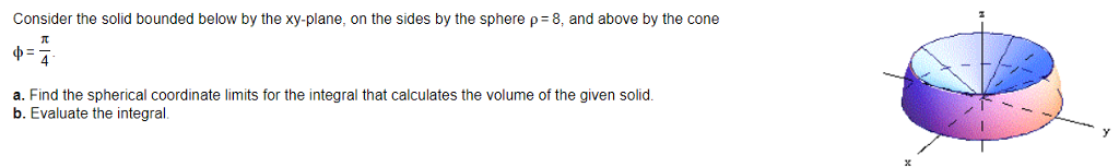 Solved Consider the solid bounded below by the xy-plane. on | Chegg.com
