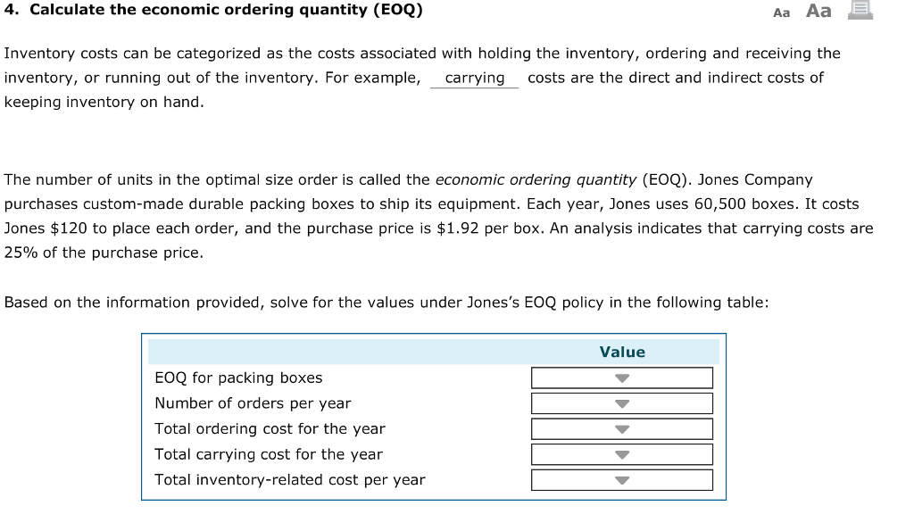 solved-4-calculate-the-economic-ordering-quantity-eoq-aa-chegg