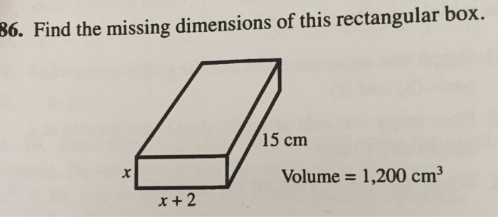 how to find the dimensions of a rectangular box