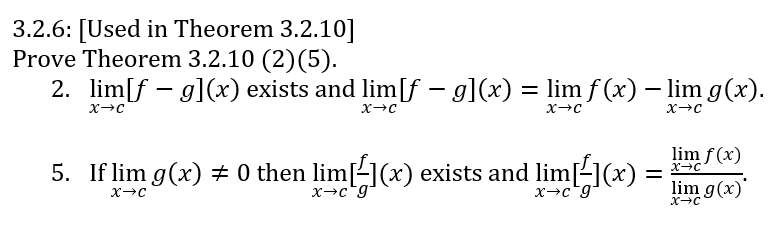 Solved lim_x rightarrow c[f - g](x) exists and lim_x | Chegg.com