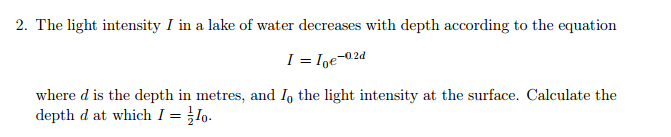 intensity of a light equation point source