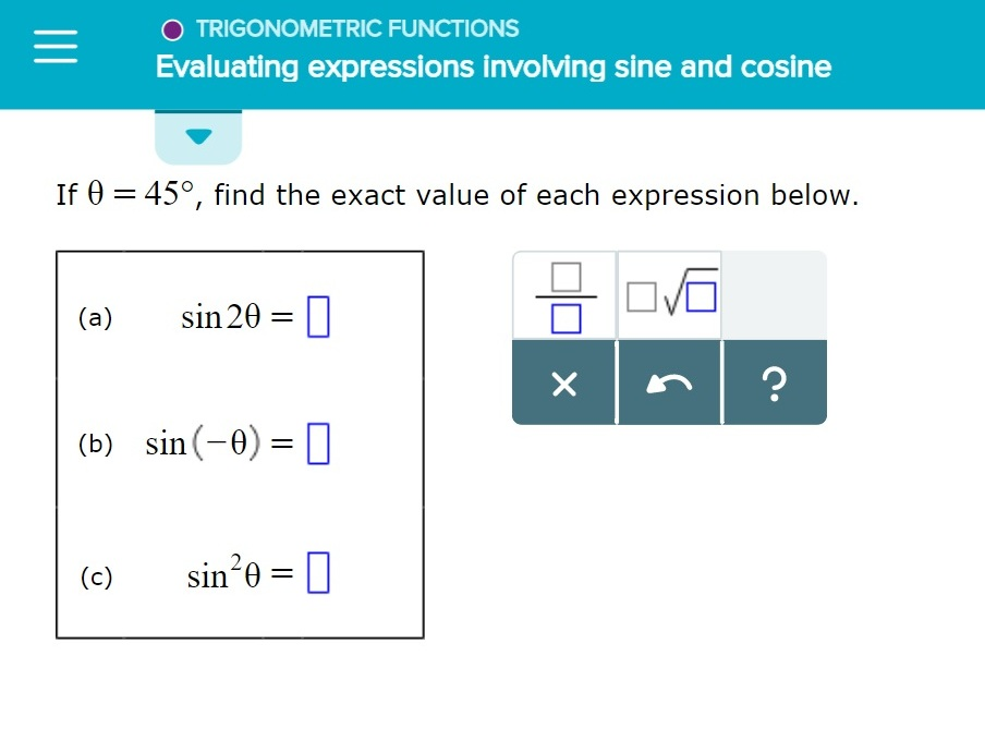 Solved O TRIGONOMETRIC FUNCTIONS Evaluating Expressions Chegg solved-o-trigonometric-functions-evaluating-expressions-chegg