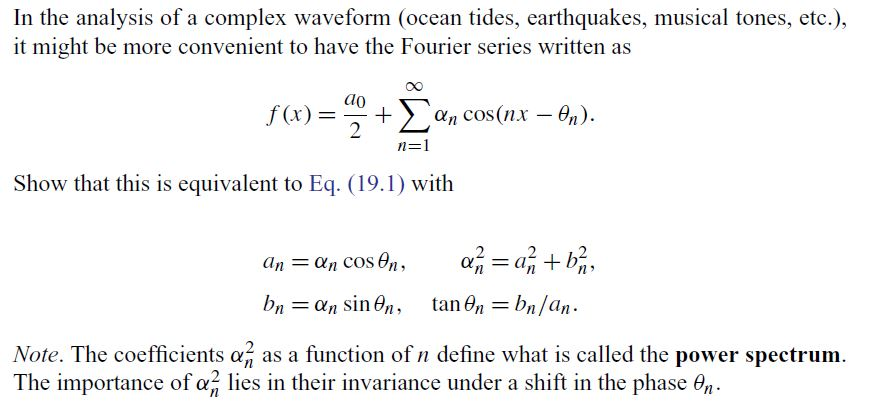 Solved In the analysis of a complex waveform (ocean tides, | Chegg.com