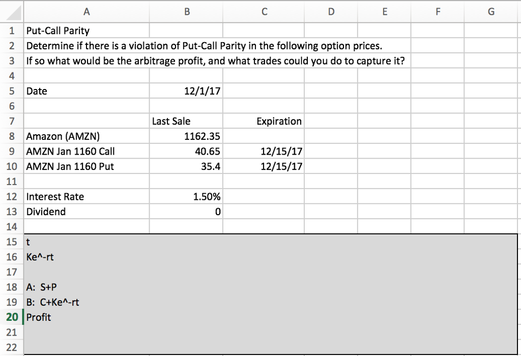 Solved 1 Put-Call Parity 2 Determine if there is a violation | Chegg.com