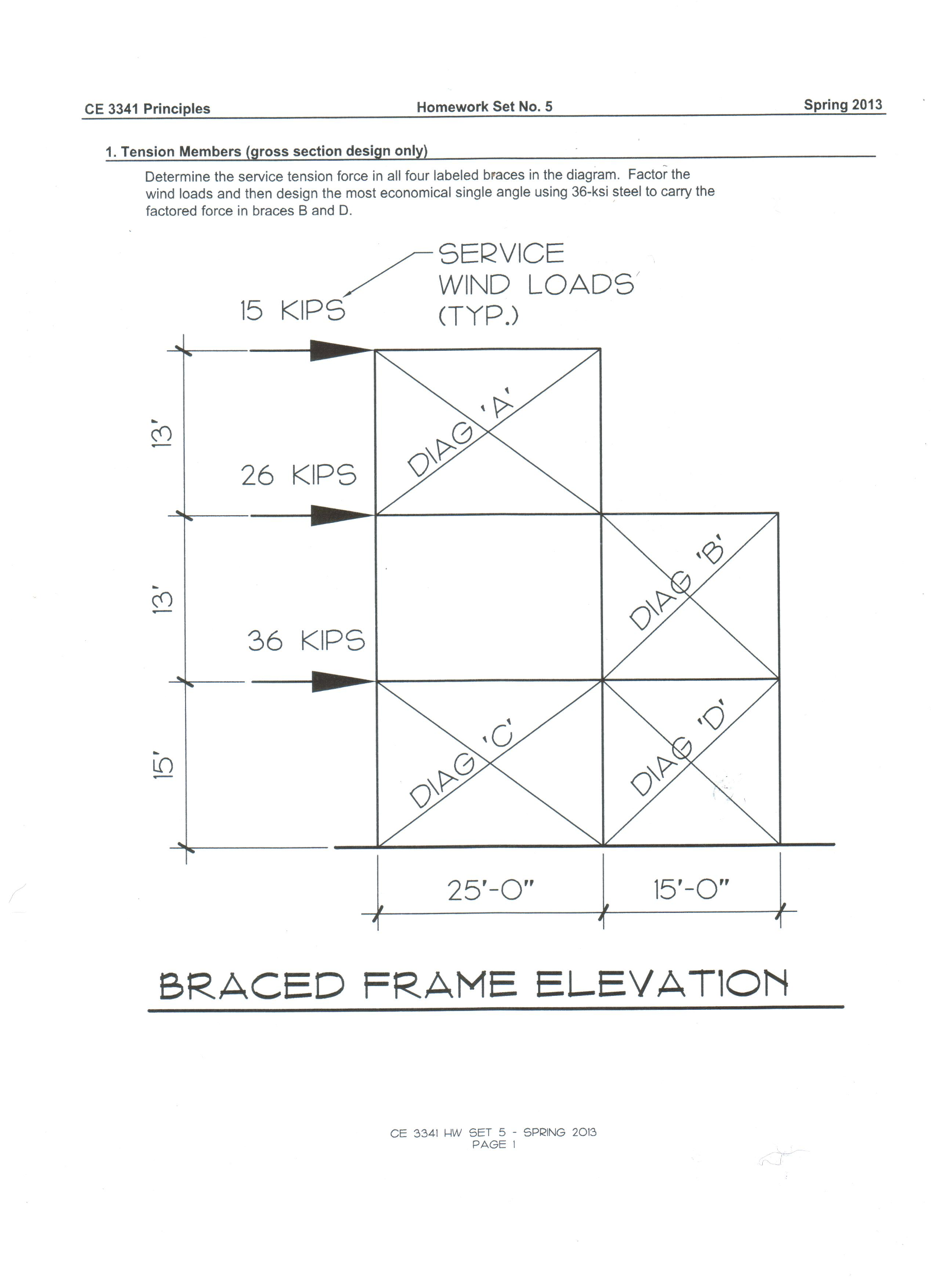 Solved Tension Members (gross section design only) | Chegg.com