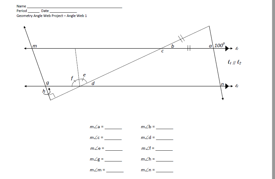 Solved Name PeriodDate Geometry Angle Web Project - Angle | Chegg.com