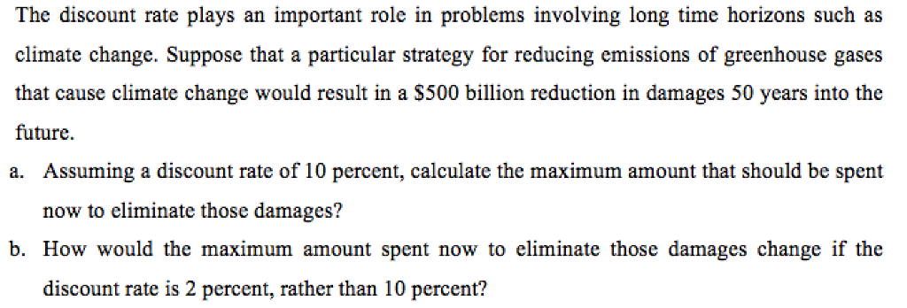 Solved The Discount Rate Plays An Important Role In Problems | Chegg.com