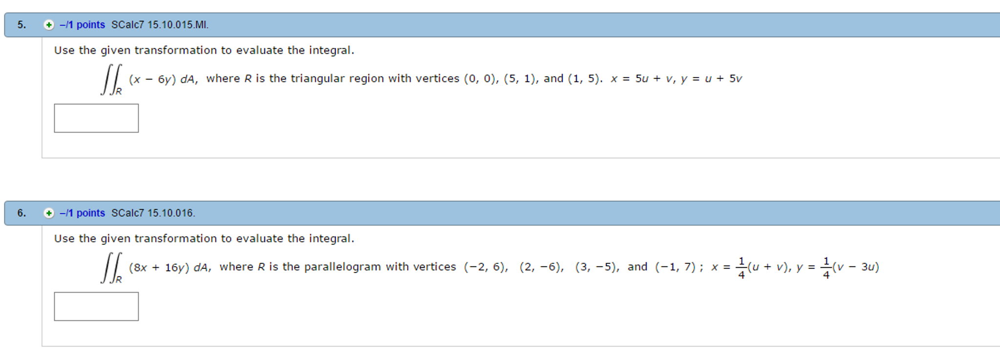 solved-use-the-given-transformation-to-evaluate-the-chegg