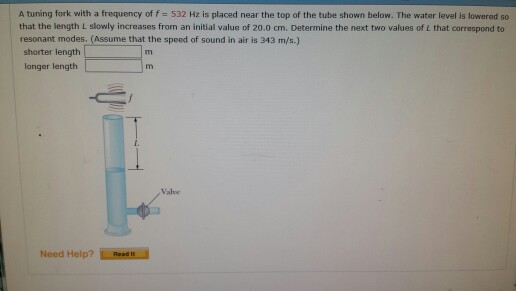 solved-a-tuning-fork-with-a-frequency-of-532-hz-is-placed-chegg