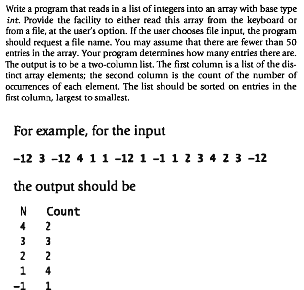 Solved Write a program that reads in a list of integers into | Chegg.com