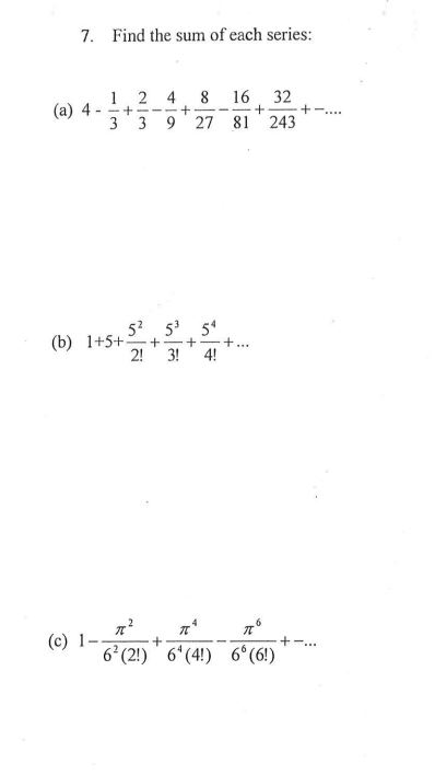 Solved Find The Sum Of Each Series 4 1 3 2 3 4 9 Chegg
