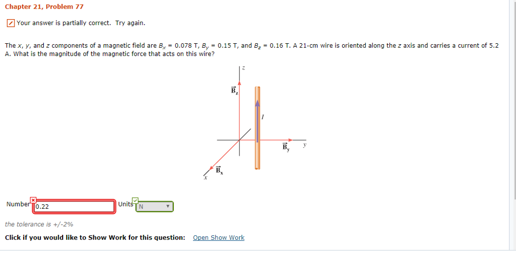 Solved The x, y, and z components of a magnetic field are | Chegg.com