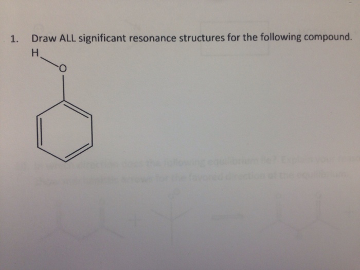 Solved Draw ALL significant resonance structures for the