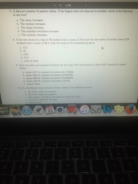 Solved 110 1. The isthe set of all possible data values for