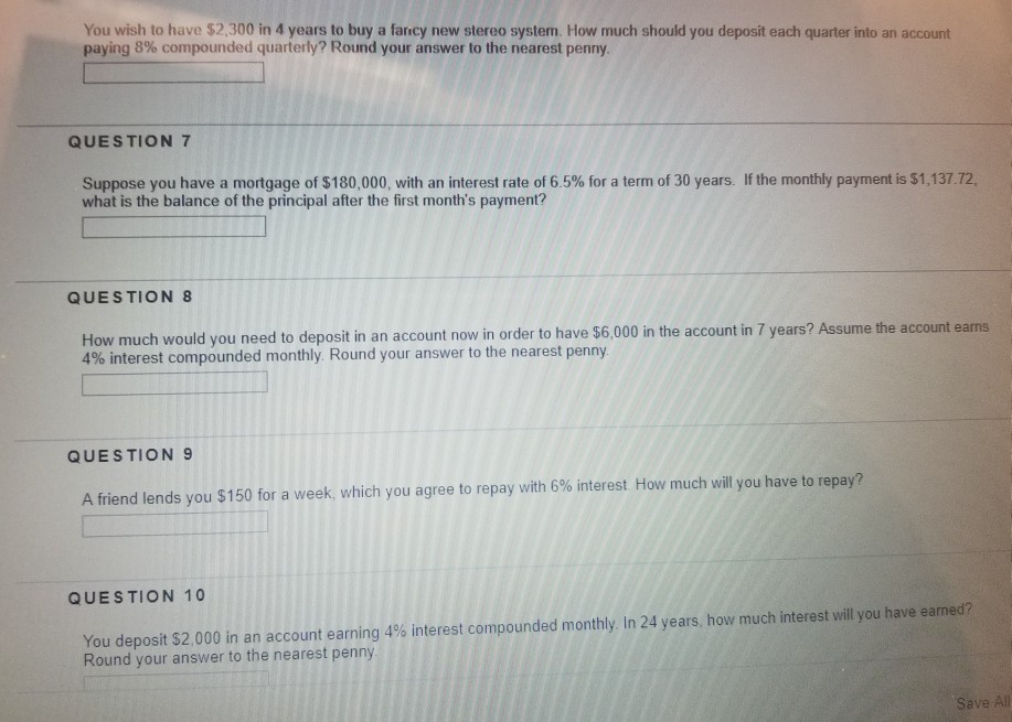 Solved You wish to have 2,300 in 4 years to buy a fancy new