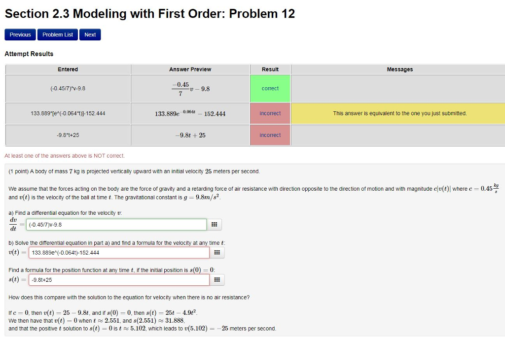 Solved Section 2.3 Modeling With First Order: Problem 12 | Chegg.com