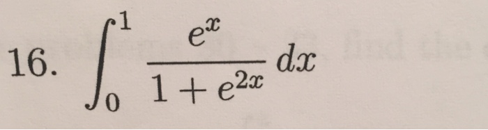 integral of e x from 0 to 1