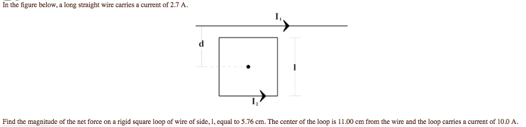 Solved In the figure below, a long straight wire carries a | Chegg.com