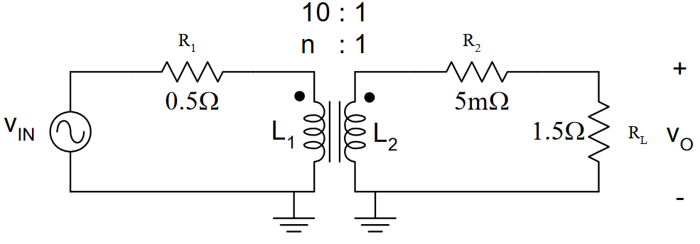 Solved Consider the transformer circuit shown below. Assume | Chegg.com