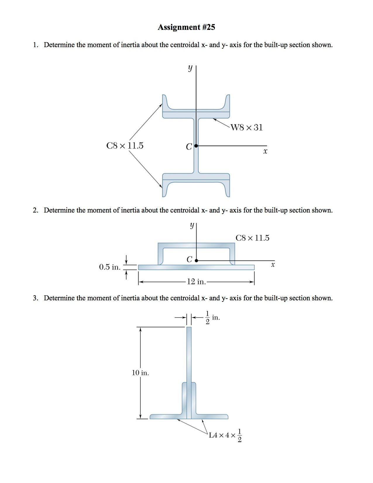 1. Determine The Moment Of Inertia About The Centr... | Chegg.com